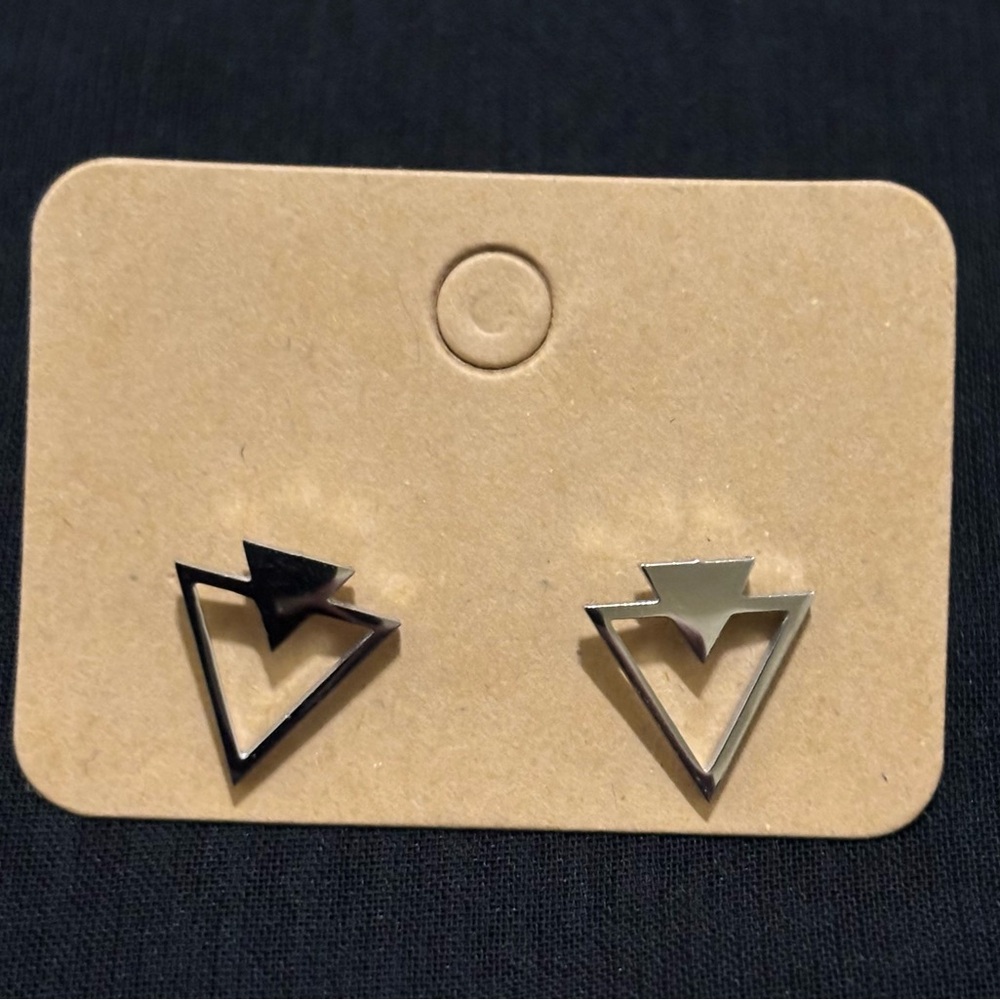 Geometric Silver Earrings